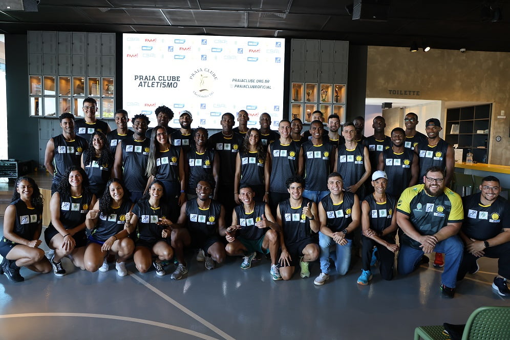 Praia Clube - Com Darlan Romani, Praia Clube apresenta equipe de atletismo de olho em Paris 2024