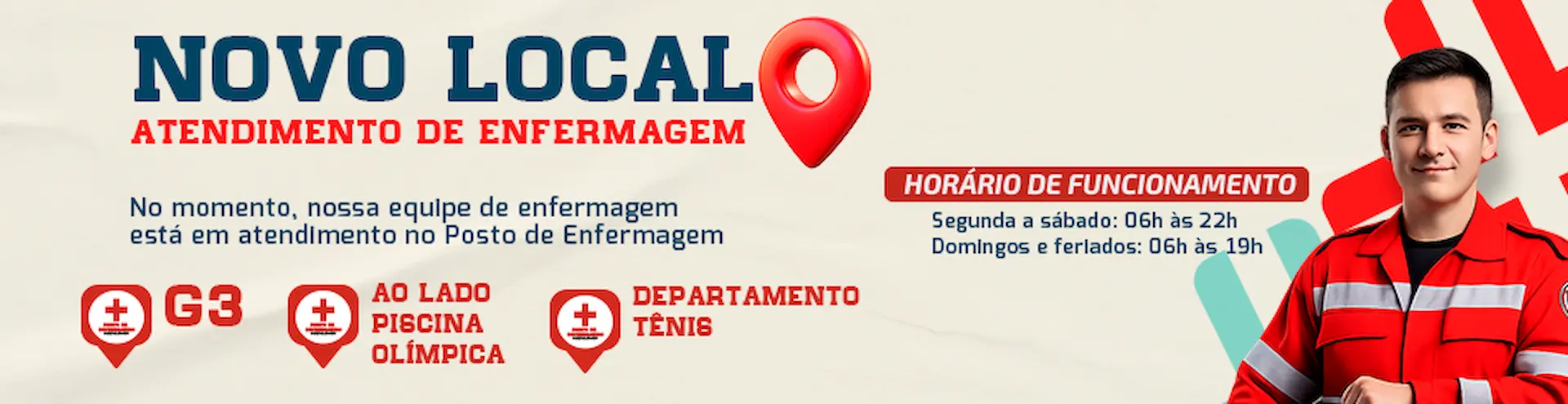 banner anunciante praia enfermagem